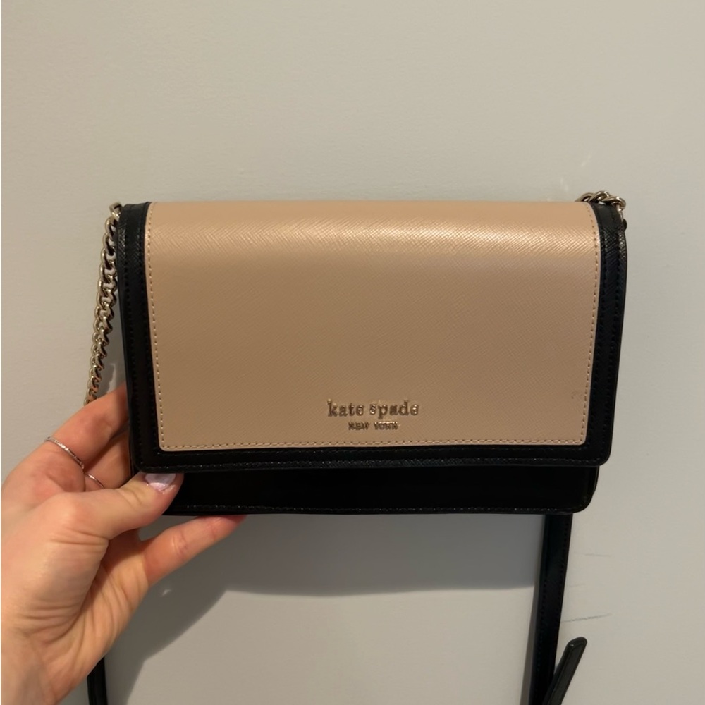 Kate Spade Black and Tan Crossbody Bag